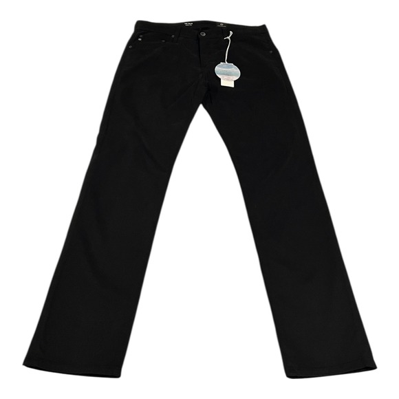 NWT AG Jeans Tellis Modern Slim Sueded Stretch Sateen Black Pants Mens 32x32